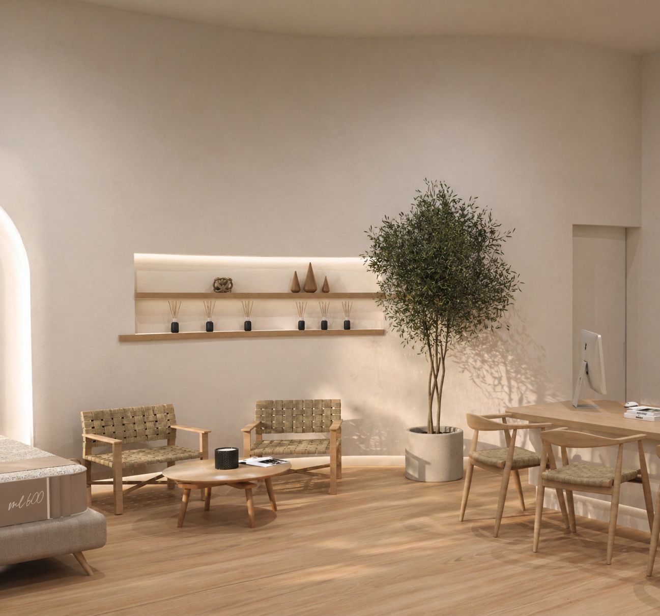 Nueva imagen tienda Bedland — interiorismo minimalista de lujo por Mónica Cepedello