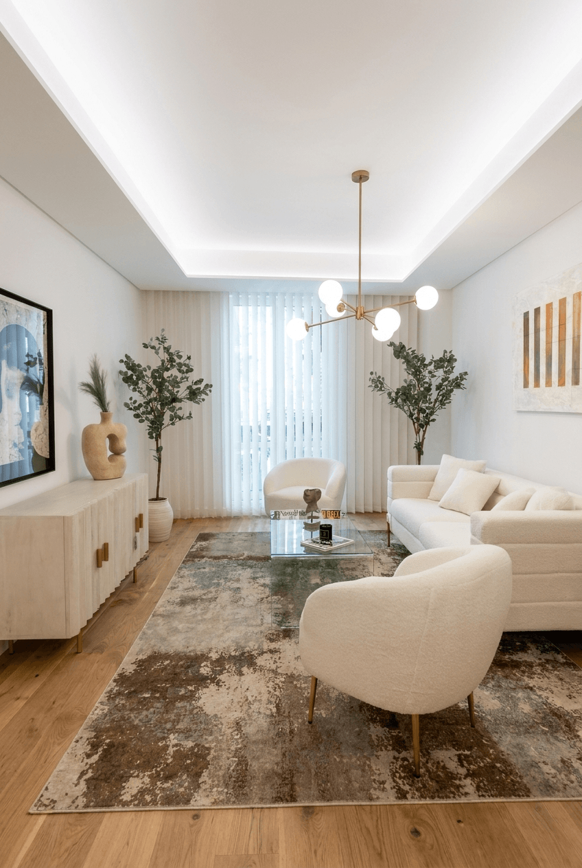 Salón de interiorismo de lujo en Madrid diseñado por Mónica Cepedello